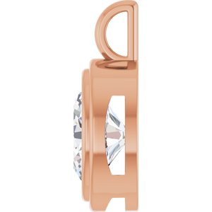 18K Rose Gold 12x10 mm Oval Charm/Pendant Mounting – image 5