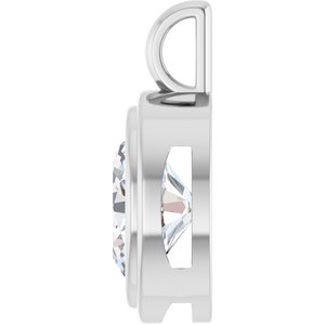 14K X1 White Gold 12x10 mm Oval Charm/Pendant Mounting – image 5