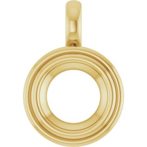 10K Yellow Gold 8.8 mm Round Charm/Pendant Mounting – image 2
