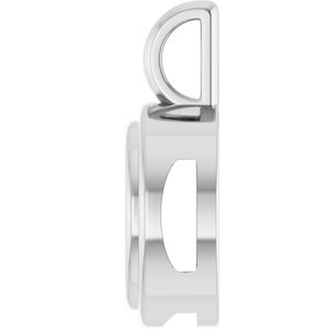 14K White Gold 8.8 mm Round Charm/Pendant Mounting – image 6