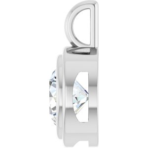 14K White Gold 8.8 mm Round Charm/Pendant Mounting – image 5