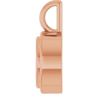 18K Rose Gold 7 mm Round Charm/Pendant Mounting – image 6