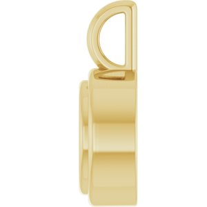 14K Yellow Gold 7 mm Round Charm/Pendant Mounting – image 6