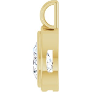 10K Yellow Gold 10x7 mm Pear Charm/Pendant Mounting – image 5