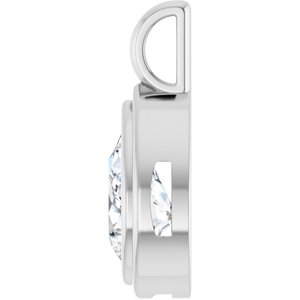 14K X1 White Gold 10x7 mm Pear Charm/Pendant Mounting – image 5