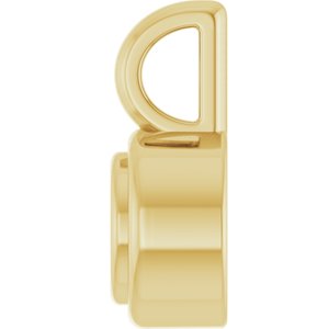 10K Yellow Gold 3.4 mm Round Charm/Pendant Mounting – image 6