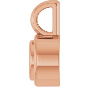 14K Rose Gold 3.4 mm Round Charm/Pendant Mounting – image 6
