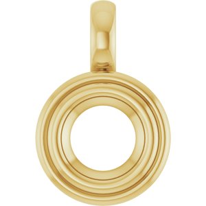 18K Yellow Gold 6 mm Round Charm/Pendant Mounting – image 2