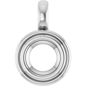 Sterling Silver 6 mm Round Charm/Pendant Mounting – image 2