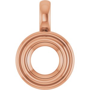 14K Rose Gold 6 mm Round Charm/Pendant Mounting – image 2