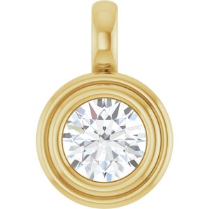 10K Yellow Gold 6 mm Round Charm/Pendant Mounting