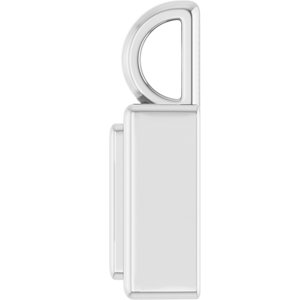 14K X1 White Gold 5.5x5.5 mm Square Charm/Pendant Mounting – image 6