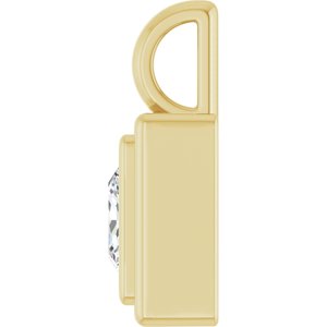 14K Yellow Gold 5.5x5.5 mm Square Charm/Pendant Mounting – image 5