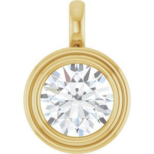 10K Yellow Gold 10 mm Round Charm/Pendant Mounting