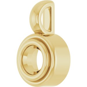 14K Yellow Gold 3.8 mm Round Charm/Pendant Mounting – image 4