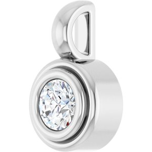 Platinum 3.8 mm Round Charm/Pendant Mounting – image 3