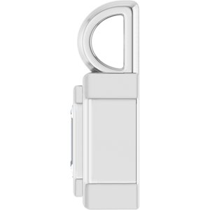 14K White Gold 1/3 CT Natural Diamond Charm/Pendant – image 3
