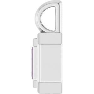 Platinum Lab-Grown Alexandrite Charm/Pendant – image 3