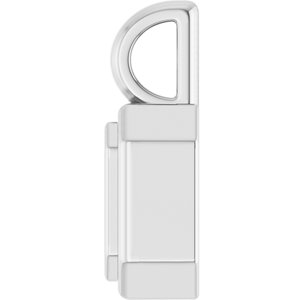 Continuum Sterling Silver 5x3 mm Emerald Charm/Pendant Mounting – image 6