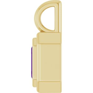 14K Yellow Gold Natural Amethyst Charm/Pendant – image 3