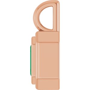 14K Rose Gold Natural Emerald Charm/Pendant – image 3