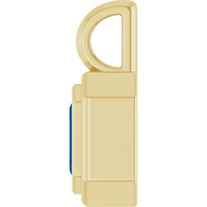 14K Yellow Gold Natural Blue Sapphire Charm/Pendant – image 3