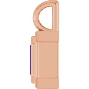 14K Rose Gold Natural Amethyst Charm/Pendant – image 3