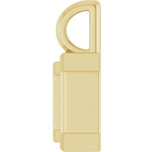 18K Yellow Gold 5x3 mm Emerald Charm/Pendant Mounting – image 6