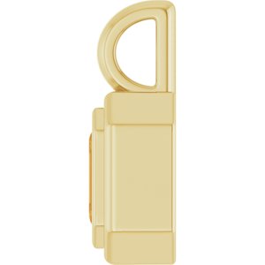 14K Yellow Gold Natural Citrine Charm/Pendant – image 3