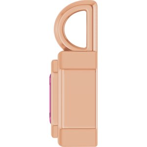14K Rose Gold Natural Pink Tourmaline Charm/Pendant – image 3
