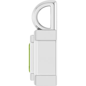 14K White Gold Natural Peridot Charm/Pendant – image 3