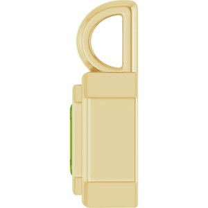 14K Yellow Gold Natural Peridot Charm/Pendant – image 3