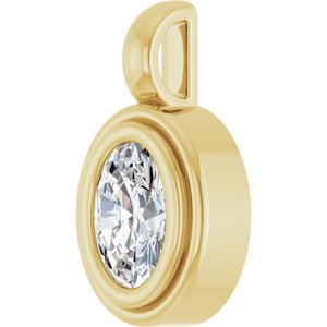 10K Yellow Gold 6.5x4.5 mm Oval Charm/Pendant Mounting – image 3