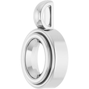 10K X1 White Gold 6.5x4.5 mm Oval Charm/Pendant Mounting – image 4