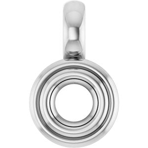 18K X1 White Gold 3.4 mm Round Charm/Pendant Mounting – image 2