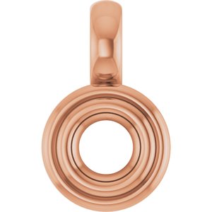10K Rose Gold 3.4 mm Round Charm/Pendant Mounting – image 2