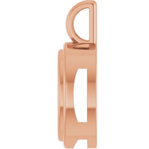 10K Rose Gold 11x9 mm Oval Charm/Pendant Mounting – image 6