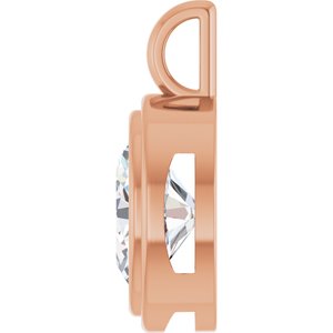 14K Rose Gold 11x9 mm Oval Charm/Pendant Mounting – image 5
