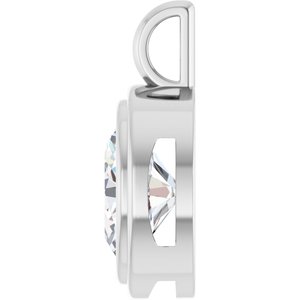 18K Palladium White Gold 11x9 mm Oval Charm/Pendant Mounting – image 5