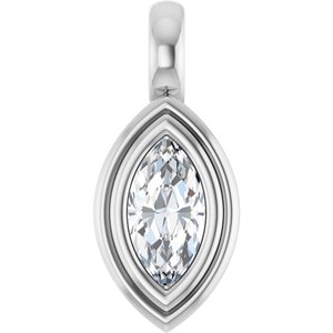 Sterling Silver 7x3.5 mm Marquise Charm/Pendant Mounting