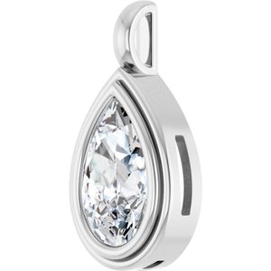 Sterling Silver 13x8 mm Pear Charm/Pendant Mounting – image 3