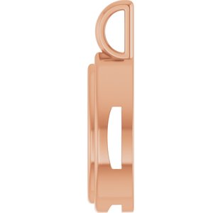 18K Rose Gold 13x8 mm Pear Charm/Pendant Mounting – image 6