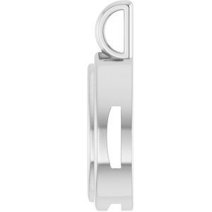 18K Palladium White Gold 13x8 mm Pear Charm/Pendant Mounting – image 6