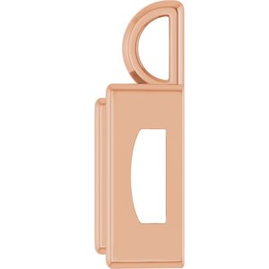 18K Rose Gold 9x9 mm Square Charm/Pendant Mounting – image 6