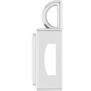 18K White Gold 9x9 mm Square Charm/Pendant Mounting – image 6