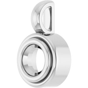 14K X1 White Gold 4.4 mm Round Charm/Pendant Mounting – image 4
