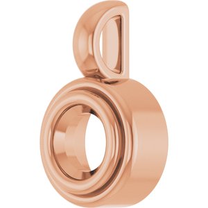 14K Rose Gold 4.4 mm Round Charm/Pendant Mounting – image 4
