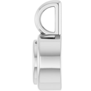 18K White Gold 4.4 mm Round Charm/Pendant Mounting – image 6