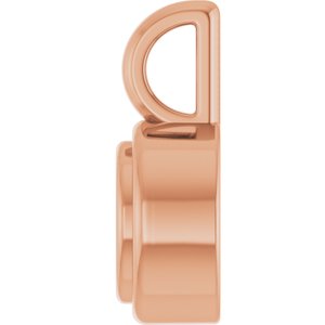 10K Rose Gold 4.4 mm Round Charm/Pendant Mounting – image 6