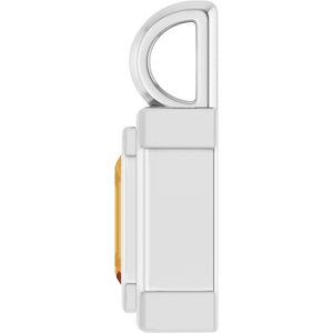 Platinum Natural Citrine Charm/Pendant – image 3